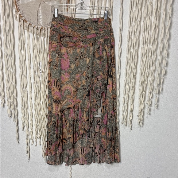 Ulla Johnson Ailie Cotton Silk Blend Metallic Skirt Size 2 - Picture 2 of 15